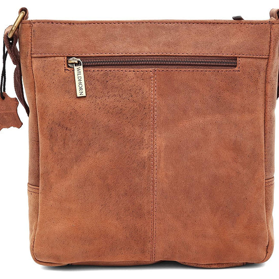 WILDHORN Leather Sling Messenger Bag for Men. DIMENTION : L-8 inch W-3 inch H-9 inch - WILDHORN