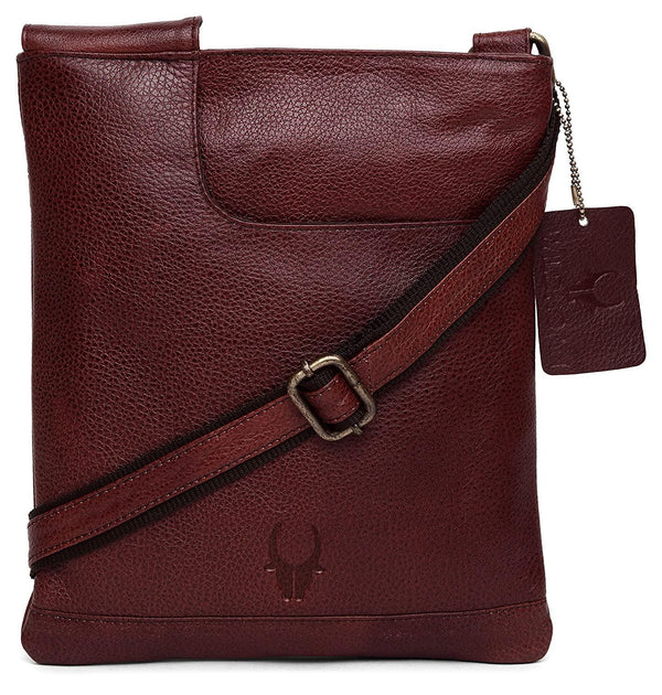 WILDHORN® 100% Genuine Leather Sling Messenger Bag for Men