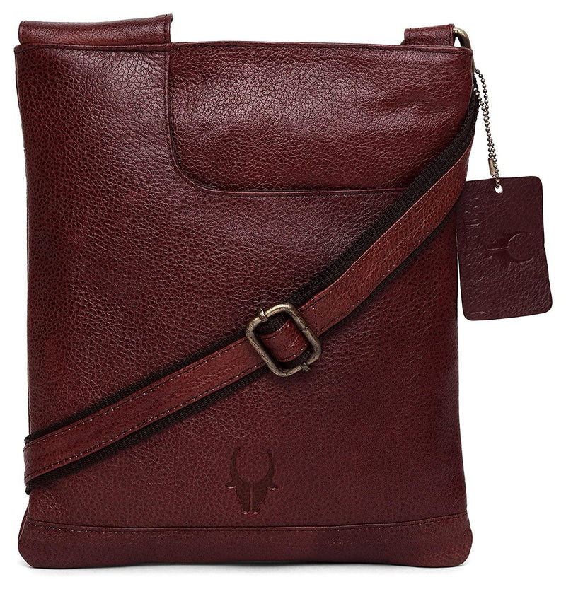 WILDHORN® 100% Genuine Leather Sling Messenger Bag for Men