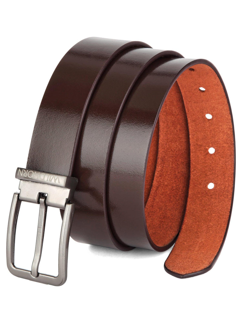 WILDHORN Formal Leather Belt for Men I Free Size I Waist Fit up to 46 inches - WILDHORN