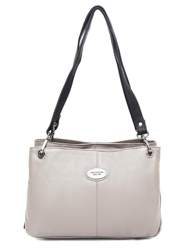 WILDHORN Full Grain Top Handle Satchel Tote Handbags For Girls & Women I Modern & Stylish Leather Shoulder Bag with zipper Closure I Ideal for Travelling, Parties, Weddings & Gifts