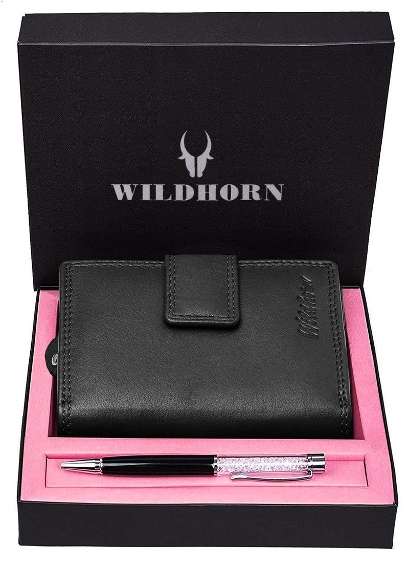 WILDHORN® Women's Leather Wallet and Pen Combo Set - WILDHORN