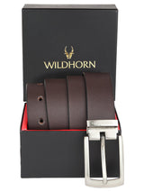 WILDHORN Formal Leather Belt for Men I Free Size I Waist Fit up to 46 inches - WILDHORN