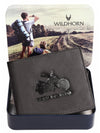 WILDHORN RFID Protected Top Grain Genuine Hunter Leather Wallet for Men - WILDHORN