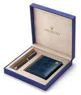 WILDHORN® RFID Protected Genuine High Quality Classic Leather Wallet & Pen Combo for Men