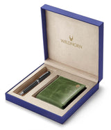 WILDHORN® RFID Protected Genuine High Quality Classic Leather Wallet & Pen Combo for Men
