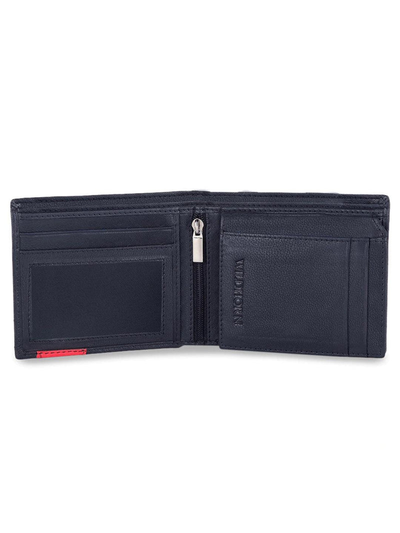 WILDHORN® RFID Protected Genuine High Quality  Leather Wallet, Keychain & Pen Combo for Men