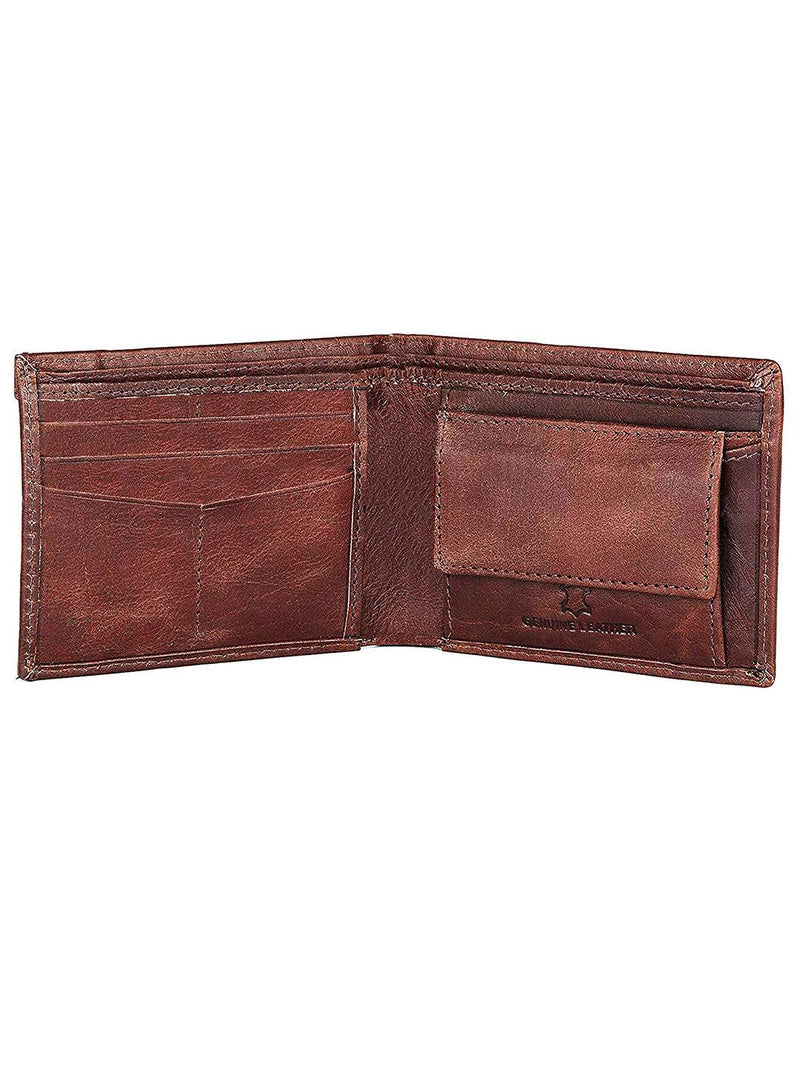 WILDHORN® RFID Protected Genuine High Quality  Leather Wallet, Keychain & Pen Combo for Men