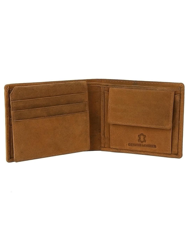 WILDHORN® Antlers Hunter Leather Wallet for Men (TAN)
