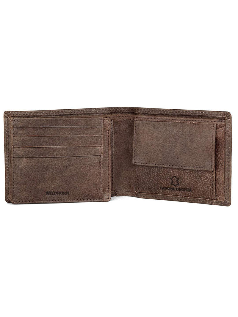 WILDHORN® RFID Protected Genuine High Quality  Leather Wallet, Keychain & Pen Combo for Men