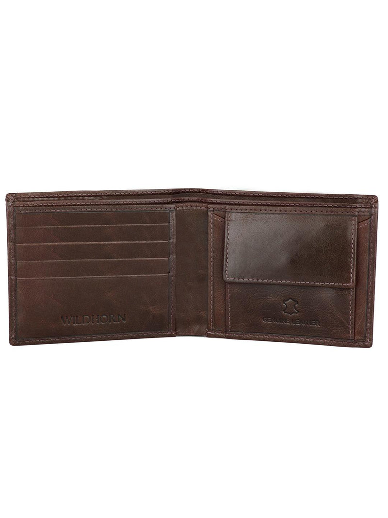 WILDHORN® RFID Protected Genuine High Quality  Leather Wallet, Keychain & Pen Combo for Men
