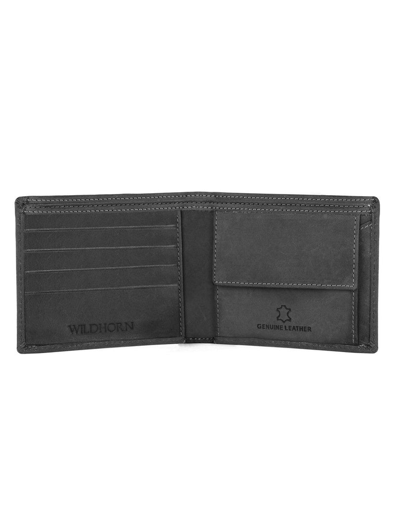 WILDHORN® RFID Protected Genuine High Quality  Leather Wallet, Keychain & Pen Combo for Men