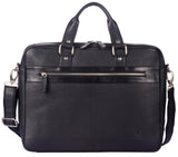 WILDHORN Leather 16 inches Black Messenger Bag (MB302) - WILDHORN