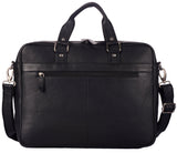 WILDHORN Leather 16 inches Black Messenger Bag (MB302) - WILDHORN
