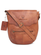 WILDHORN® 100% Genuine Leather Sling Messenger Bag for Men