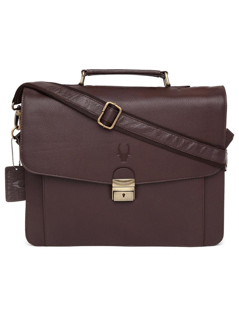 WILDHORN® 100% Genuine Leather Laptop Bag for Men