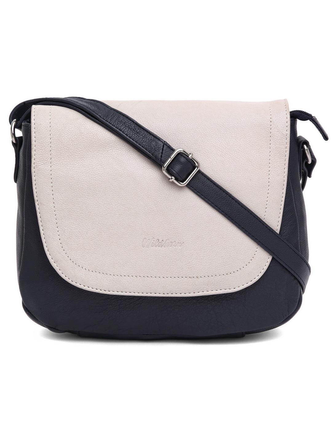 WILDHORN Modern & Stylish Cross-Body Leather Bag For Girls & Women I Leather Sling Bag I Handcrafted I Ultra Strong Stitching I- Ideal for Travelling, Parties, Weddings & Gifts - WILDHORN