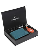 WILDHORN® RFID Protected Genuine High Quality  Leather Wallet, Keychain & Pen Combo for Men