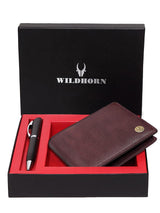 WILDHORN® RFID Protected Genuine High Quality Classic Leather Wallet & Pen Combo for Men