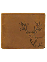 WILDHORN® Antlers Hunter Leather Wallet for Men (TAN)