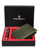 WILDHORN® RFID Protected Genuine High Quality Classic Leather Wallet & Pen Combo for Men - WILDHORN