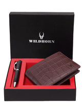 WILDHORN® RFID Protected Genuine High Quality Classic Leather Wallet & Pen Combo for Men - WILDHORN