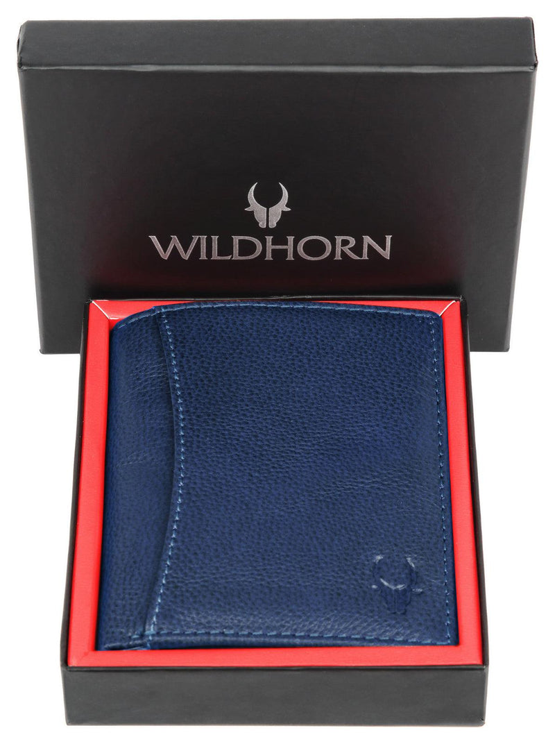 WILDHORN Top Grain Portrait Leather Wallet for Men | Ultra Strong Stitching | Handcrafted | RFID Blocking | 2 ID Slots | 11 Card Slots | Zip Compartment - WILDHORN