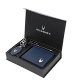 WildHorn® RFID Protected Genuine High Quality Leather Wallet,Keychain & Pen Combo for Men - WILDHORN