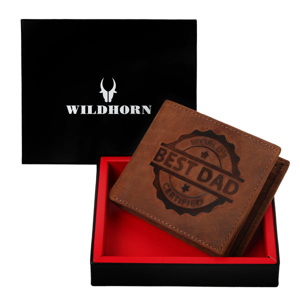 WILDHORN® Best Dad Men's Leather Wallet