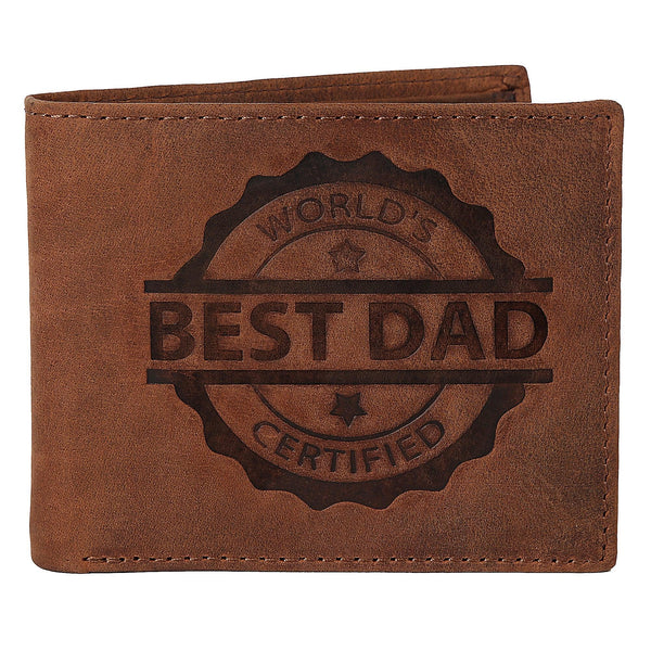 WILDHORN® Best Dad Men's Leather Wallet