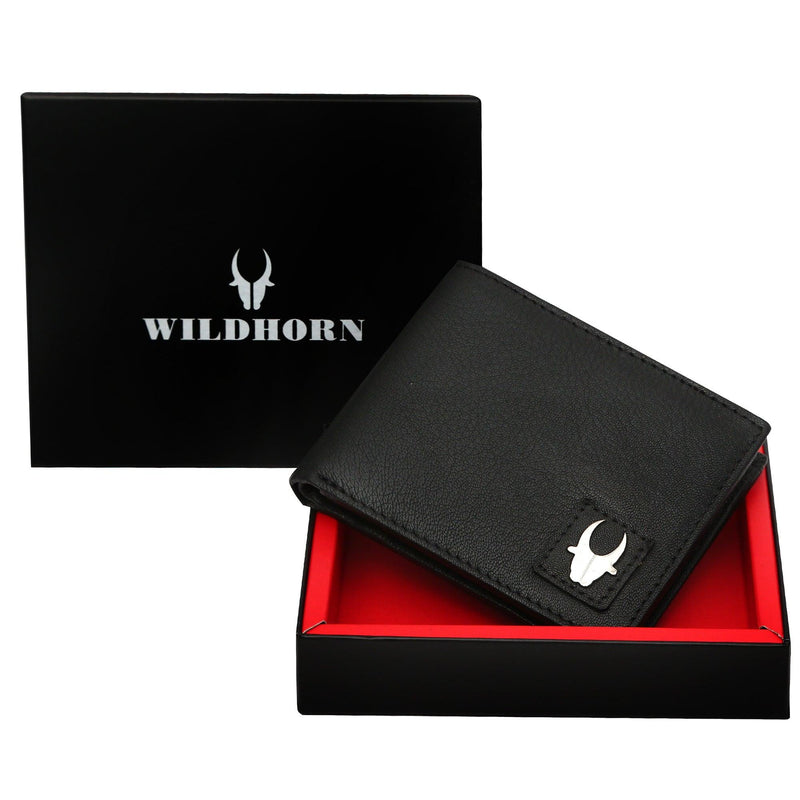 WildHorn® RFID Protected Genuine Leather Wallet for Men - WILDHORN