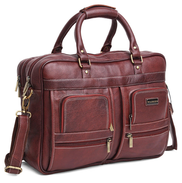 WILDHORN Leather laptop Messenger Bag for Men