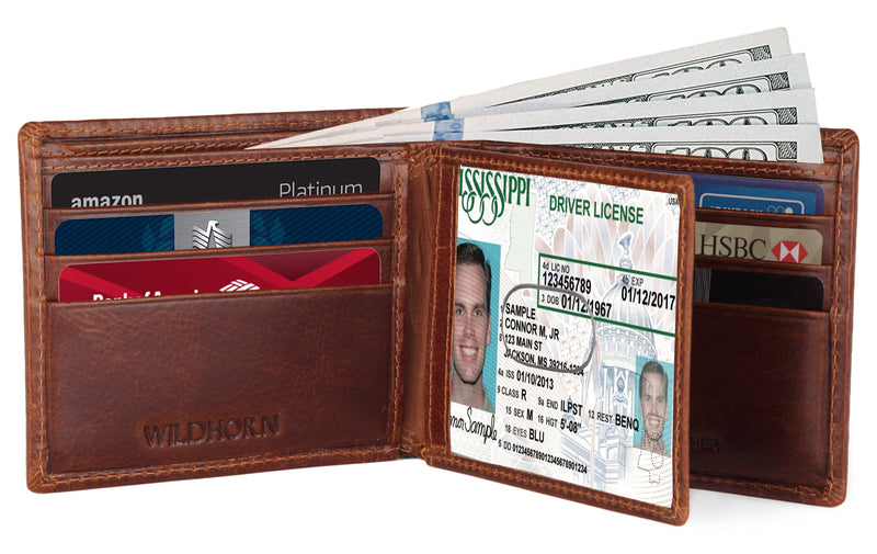 WILDHORN® Premium Top Grain Genuine Leather Wallet for Men
