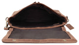 WildHorn Men's Urban Edge Vintage Hunter Leather Laptop Messenger Bag (Brown) - WILDHORN