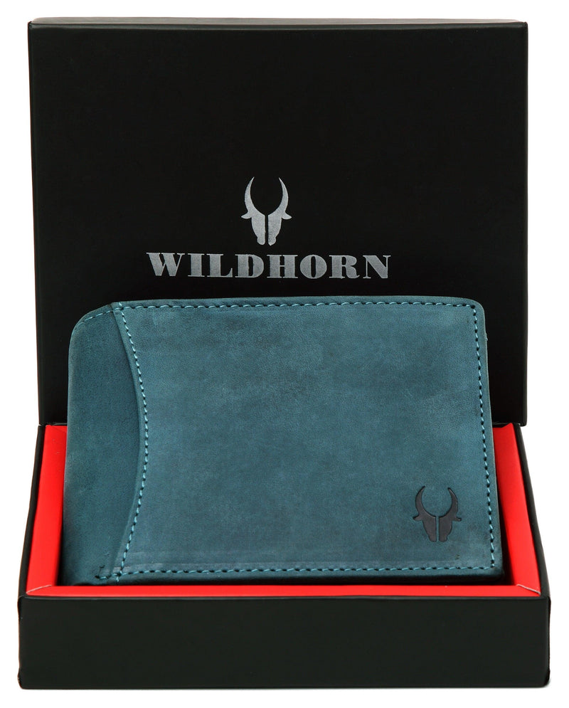 WildHorn® RFID Protected Genuine High Quality Leather Wallet for Men - WILDHORN