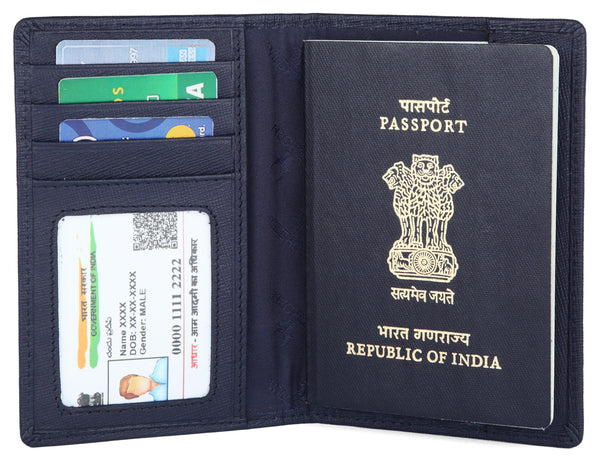 WILDHORN® Leather Passport Holder Cover Case RFID Blocking Travel Wallet