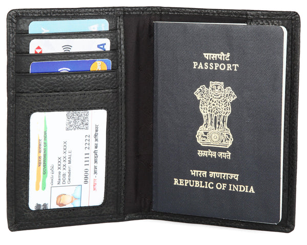 WILDHORN® Leather Passport Holder Cover Case RFID Blocking Travel Wallet
