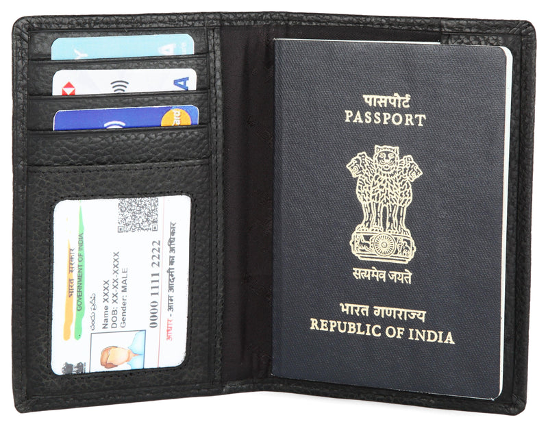 WILDHORN® Leather Passport Holder Cover Case RFID Blocking Travel Wallet