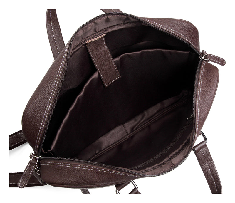 WildHorn 100 % Genuine Leather Brown 16 inch Laptop Messenger Bag (BROWN NDM) DIMENSION : L-16 inch W-3.5 inch H-12 inch - WILDHORN