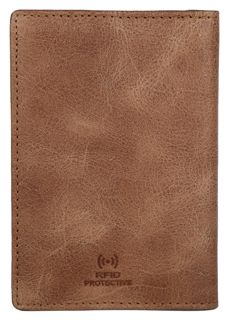 WILDHORN® Leather Passport Holder Cover Case RFID Blocking Travel Wallet