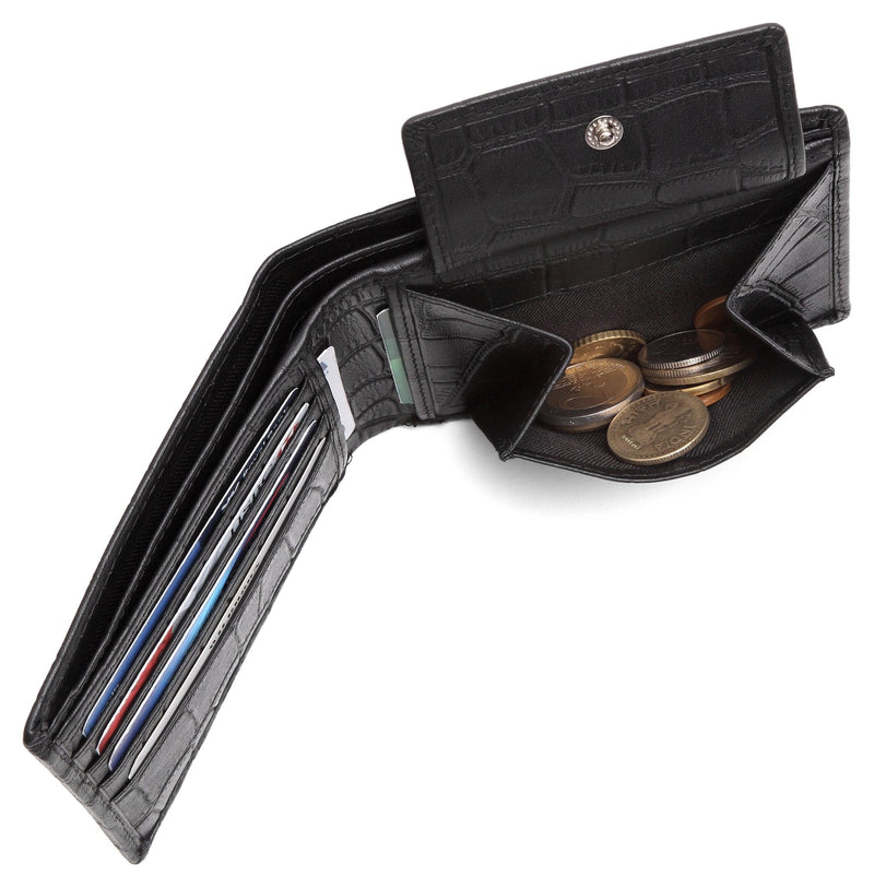 WildHorn® Old River Brown Genuine High Quality RFID Protected Mens Leather Wallet and Belt Combo