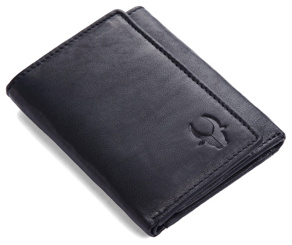 WILDHORN® Slim RFID Wallets for Men - Genuine Leather Front Pocket Trifold Wallet - WILDHORN