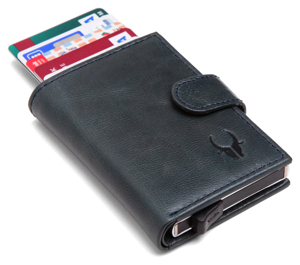 WildHorn® RFID Protected Unisex Genuine Leather Card Holder Crunch - WILDHORN