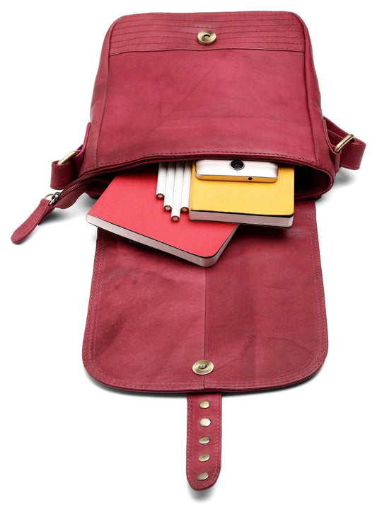 WILDHORN® Leather Crossbody Bag for Women- Small Vintage Crossover Fashion Purse Long Over the Shoulder Sling For Everyday - WILDHORN