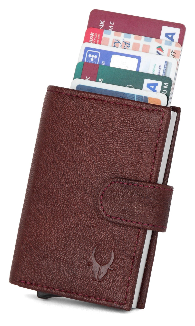 WildHorn® RFID Protected Unisex Genuine Leather Card Holder - WILDHORN