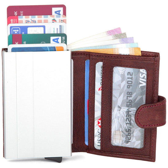 WildHorn® RFID Protected Unisex Genuine Leather Card Holder - WILDHORN