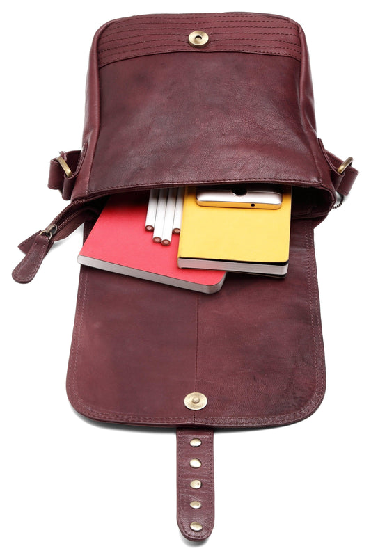WILDHORN® Leather Crossbody Bag for Women- Small Vintage Crossover Fashion Purse Long Over the Shoulder Sling For Everyday - WILDHORN