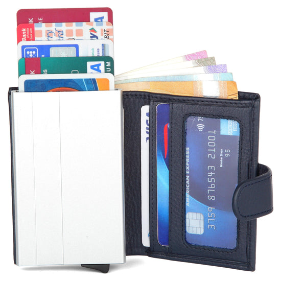 WildHorn® RFID Protected Unisex Genuine Leather Card Holder - WILDHORN