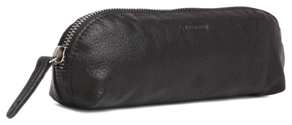 WILDHORN®Leather Stationery Stylish Simple Pencil Bag Durable Compact Zipper Pencil Utility Case Pouch
