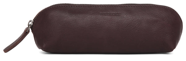 WILDHORN® Leather Stationery Stylish Simple Pencil Bag Durable Compact Zipper Pencil Utility Case Pouch